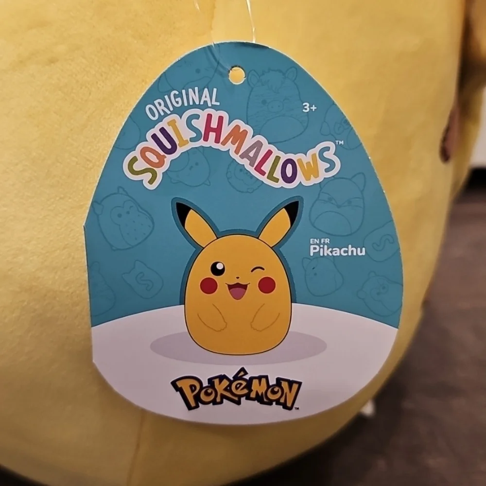 New Yellow Winking Pikachu Plush  Squishmallows 10